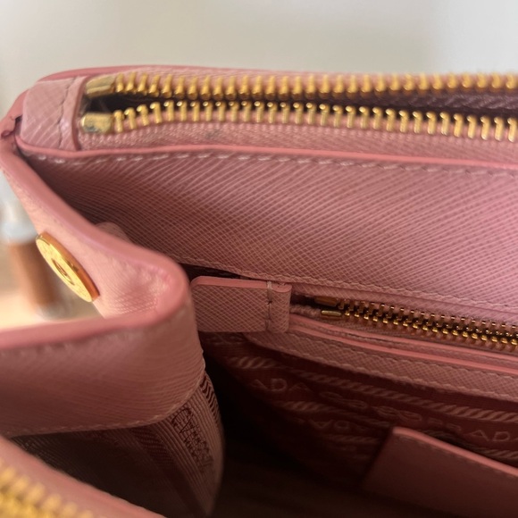 PRADA Prada Saffiano Lux Orchidea Medium Double Zip Tote Bag - Picture 8 of 16